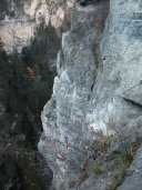 Inizio della ferrata Montée au Ciel